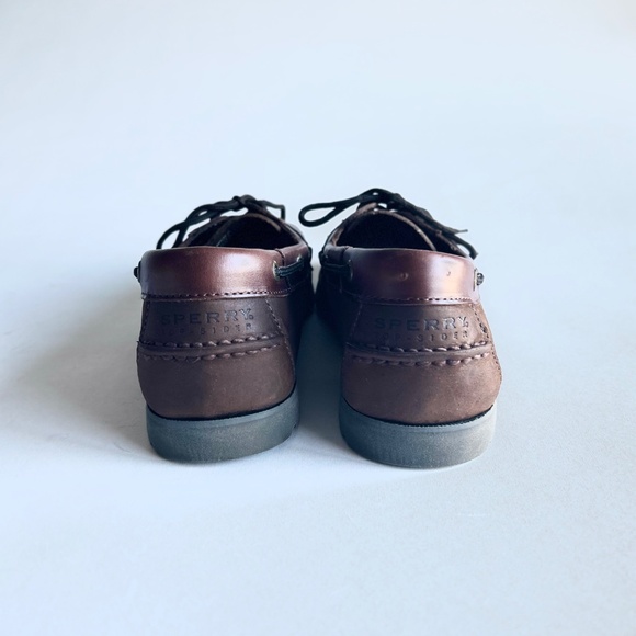 Men’s Sperry Brown Genuine Leather Topsider Loafers size 11 - Picture 10 of 15